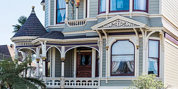 Victorian house with detailed painted trim